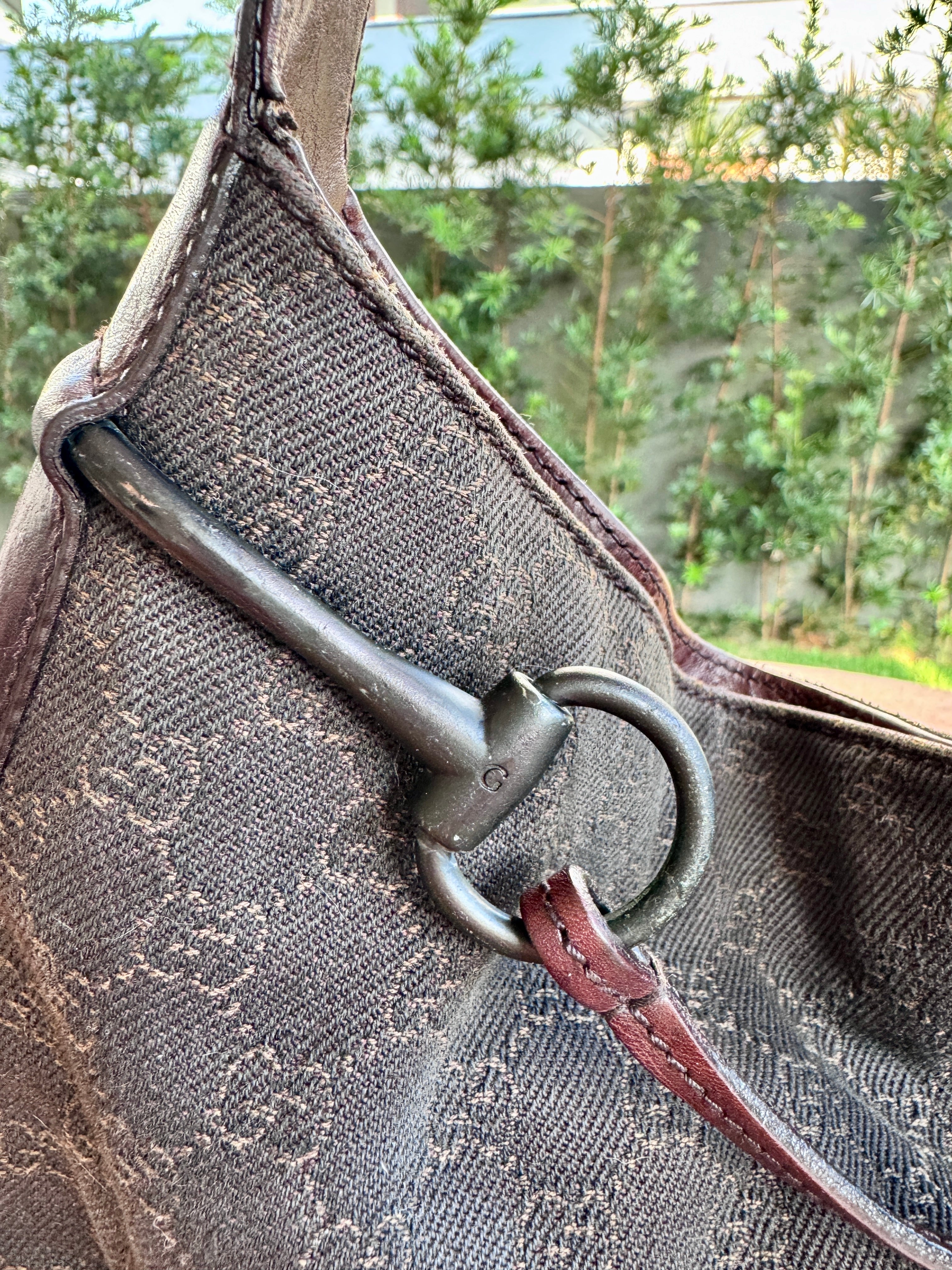 GUCCI DENIM HORSEBIT GG
