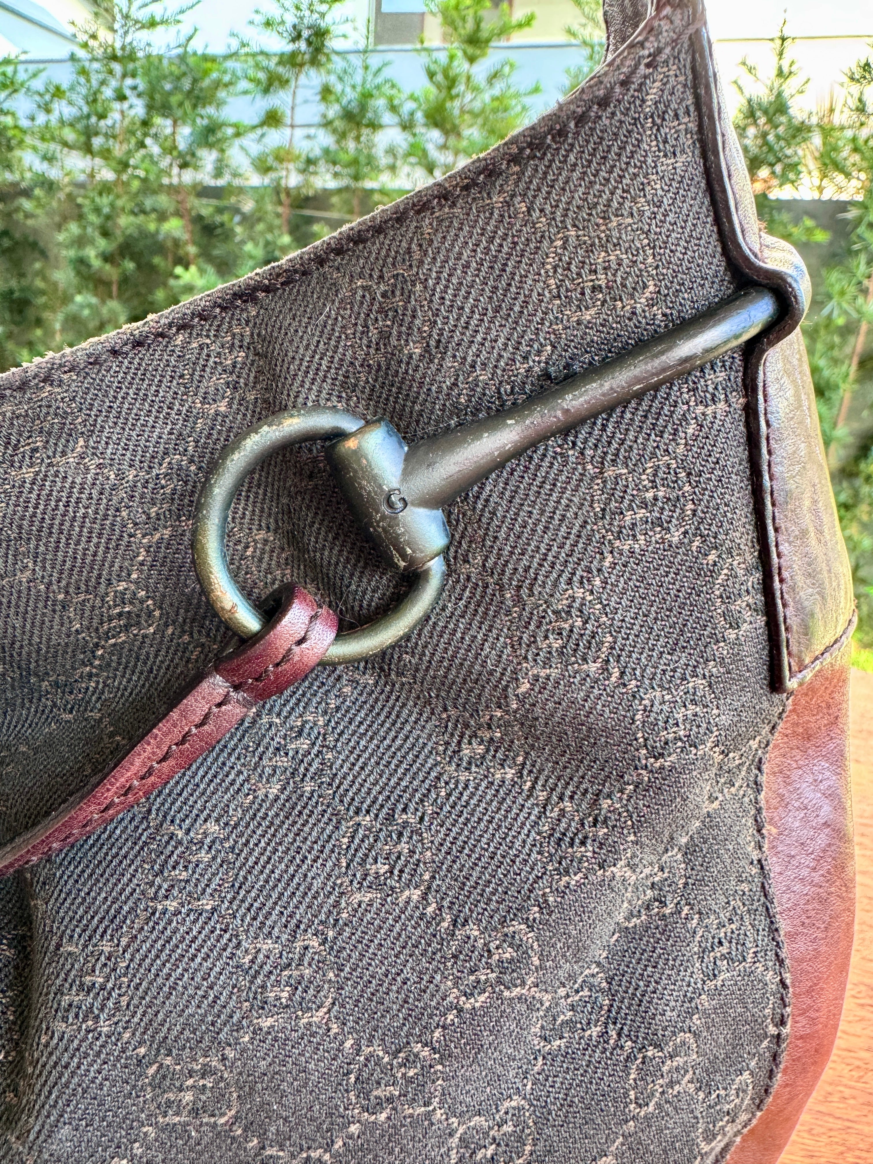 GUCCI DENIM HORSEBIT GG